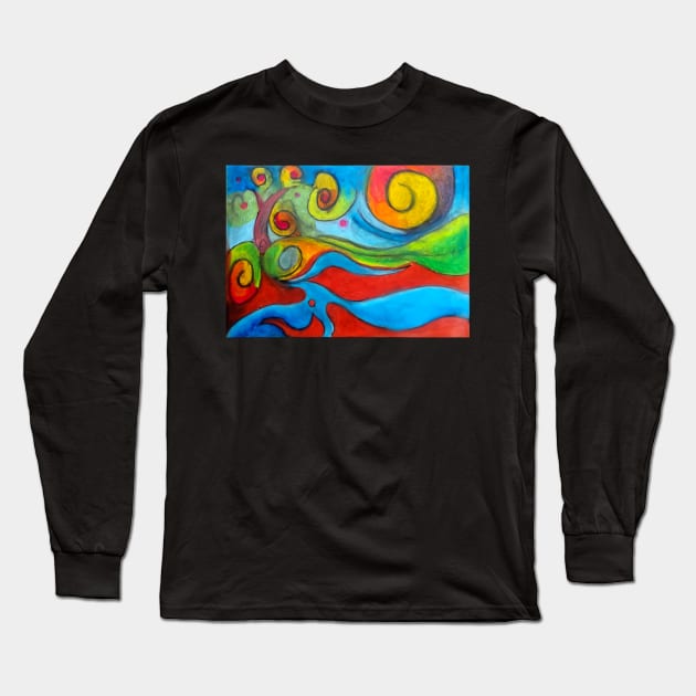 River side Colors Long Sleeve T-Shirt by vioheva